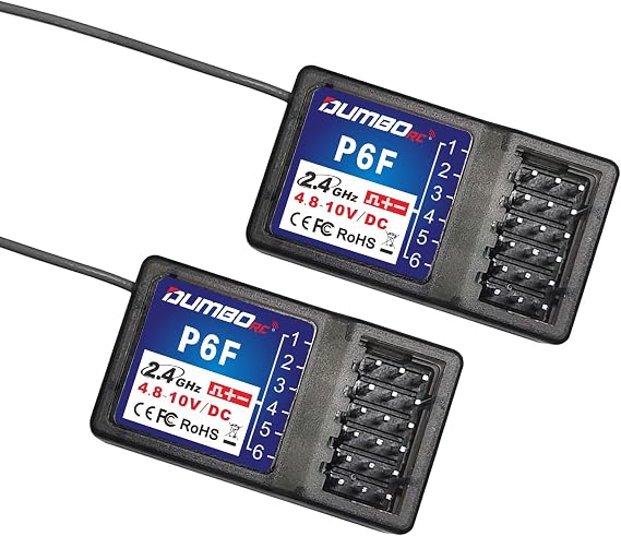 DUMBORC 2 PCS P6F 6CH 2.4GHz RC Receiver for DUMBORC X4 X5 X6 RC Car Boat