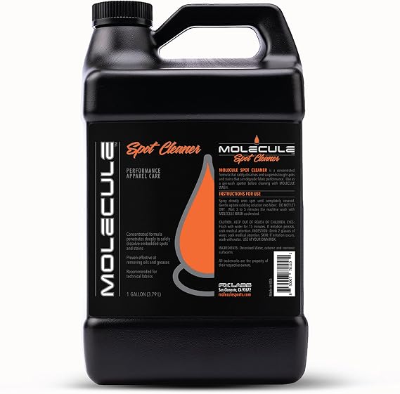 Molecule Spot Cleaner | Performance Apparel Care | Removes Tough Spots and Stains on Racing Suits & Technical Fabrics | 1 Gallon