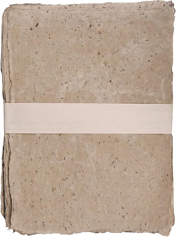 50 Large Sheets of Vintage Brown Mulberry Paper for Scrapbooking & Writing, 30 X 40 Cm, Irregular Edges