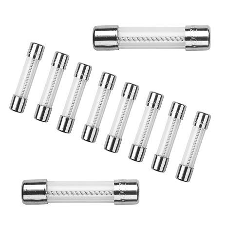 Compstudio 5Pcs T7AL250V 6x30mm 7A 250V Slow Blow Fuse T7AL Glass Slow-Acting 7 Amp Time-delay Fuse (1/4" x 1-1/4")