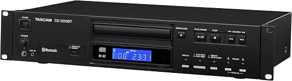 Tascam CD-200BT Rackmount Professional CD Player with Bluetooth Wireless