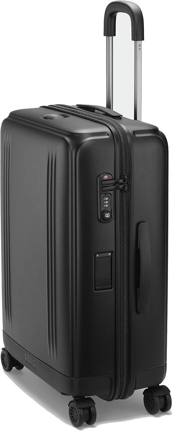 ZERO Halliburton Edge Lightweight Polycarbonate Travel Case (Black, Medium Travel Case)