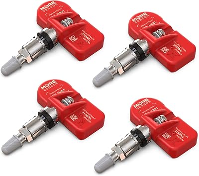 MORESENSOR Signature Series 315MHz TPMS Tire Pressure Sensor 4-Pack | Preprogrammed for Select 10 American Brand Models | Replacement for 56029319AA | Clamp-in | NX-S030-4