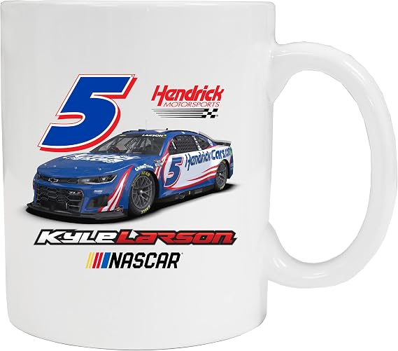 Nascar #5 Kyle Larson Ceramic Mug Car New for 2022 (White).