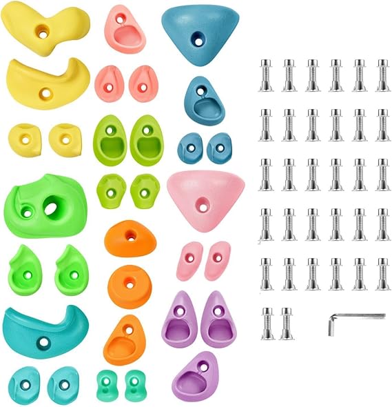 Kids Rock Climbing Wall Holds Designed To Boost Confidence And Physical Skills As Climb Safely Tree Climbing Holds For Climber Course Training Sizes Adults Rock Wall Grips