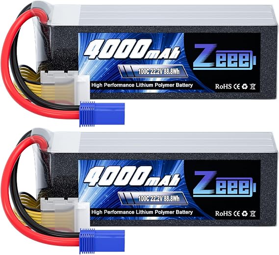 Zeee 6S Lipo Battery 4000mAh 22.2V 100C with EC5 Connector