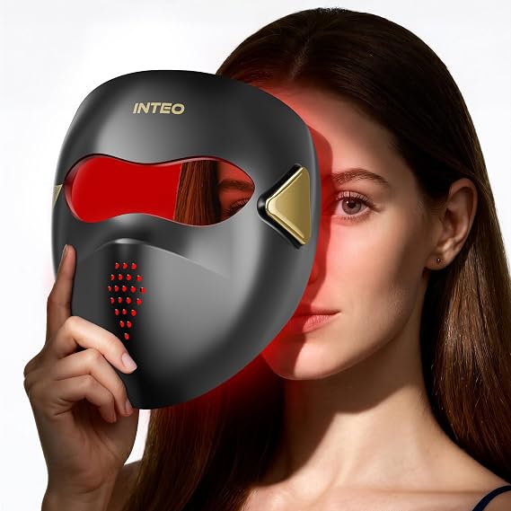 4D Wireless Red Light Therapy LED Face Mask with 328 LEDs