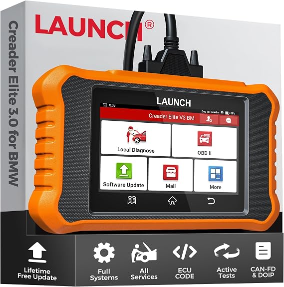LAUNCH Creader Elite V3.0 for BMW OBD2 Scanner, Full System All Reset Tool