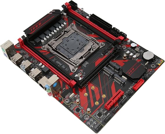 Zunate X99 LGA 2011 V3 Motherboard with 4 DDR4 Slots, M.2 Slots, LAN Card, Multiple Expansion Slots, Supports Core i7 and E5 V3 V4 Series Processors