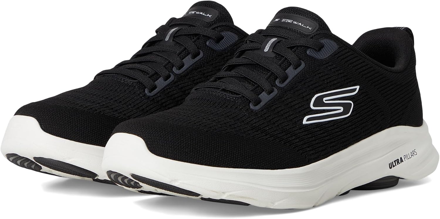 Skechers Mens Go Walk 8 Day, BlackWhite, 14 X-Wide