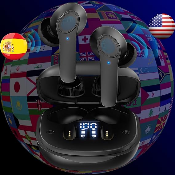 B11 Instant Translator Earbuds - 138 Language, Realtime, Black