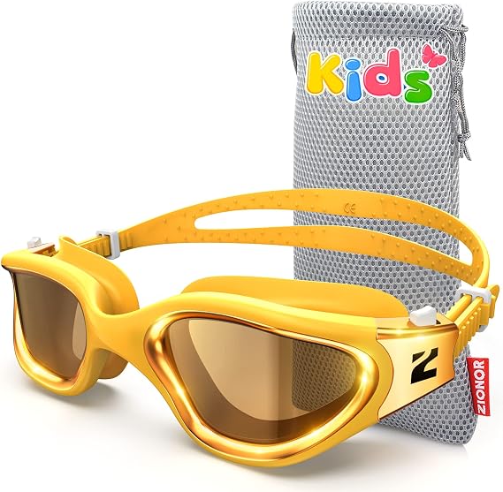 ZIONOR Kids Swim Goggles, G1MINI Ultra Photochromic Polarized Swimming Goggles Boys Girls