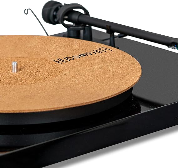 Corkery Recessed Turntable Mat - 1-8" Cork Turntable Mat & Anti Static Slipmat for Damped Resonance - for Cleaner Audio Output, Vinyl Cork Mat & Slipmat Record Player