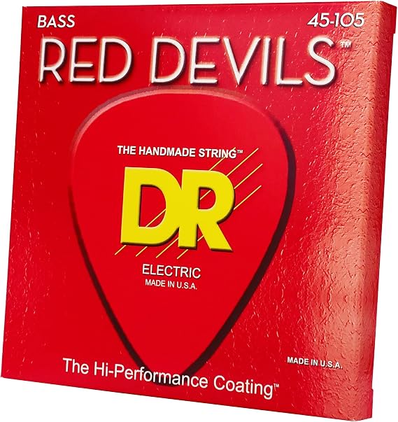 DR Strings Red Devils Electric Bass Guitar Strings - .045-.105 Medium