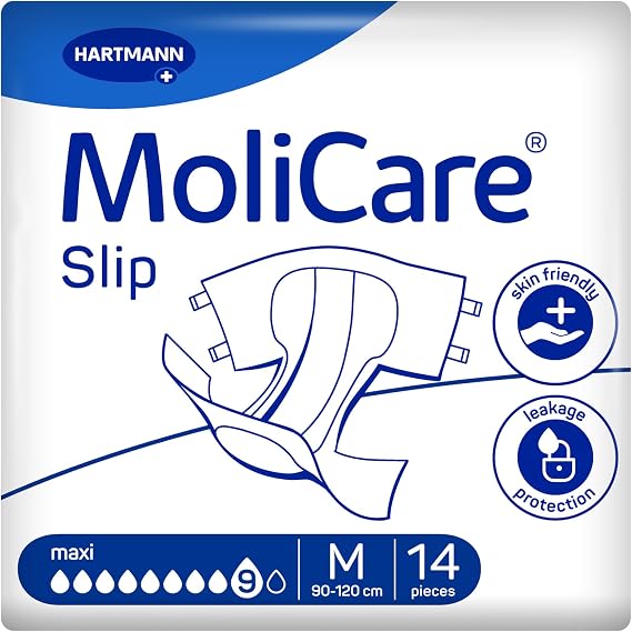MoliCare Slip Maxi 9 Drops, Waterproof Adult Nappy, Size M