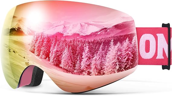 OMID Kids Ski Goggles, Anti-fog UV Protection Snowboard Snow Goggles Boys Girls