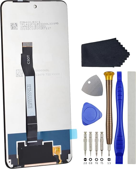 Full LCD Digitizer Touch Screen Assembly Replacement for Xiaomi Redmi Note 11T Pro Note 12T Pro Poco X4 GT Black Including Tool Kit