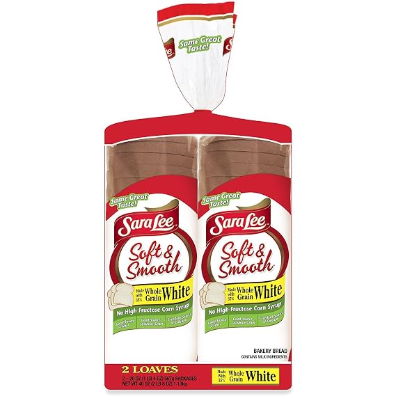 Sara Lee Whole Grain White Bread (20 oz. loaf, 2 pk.)