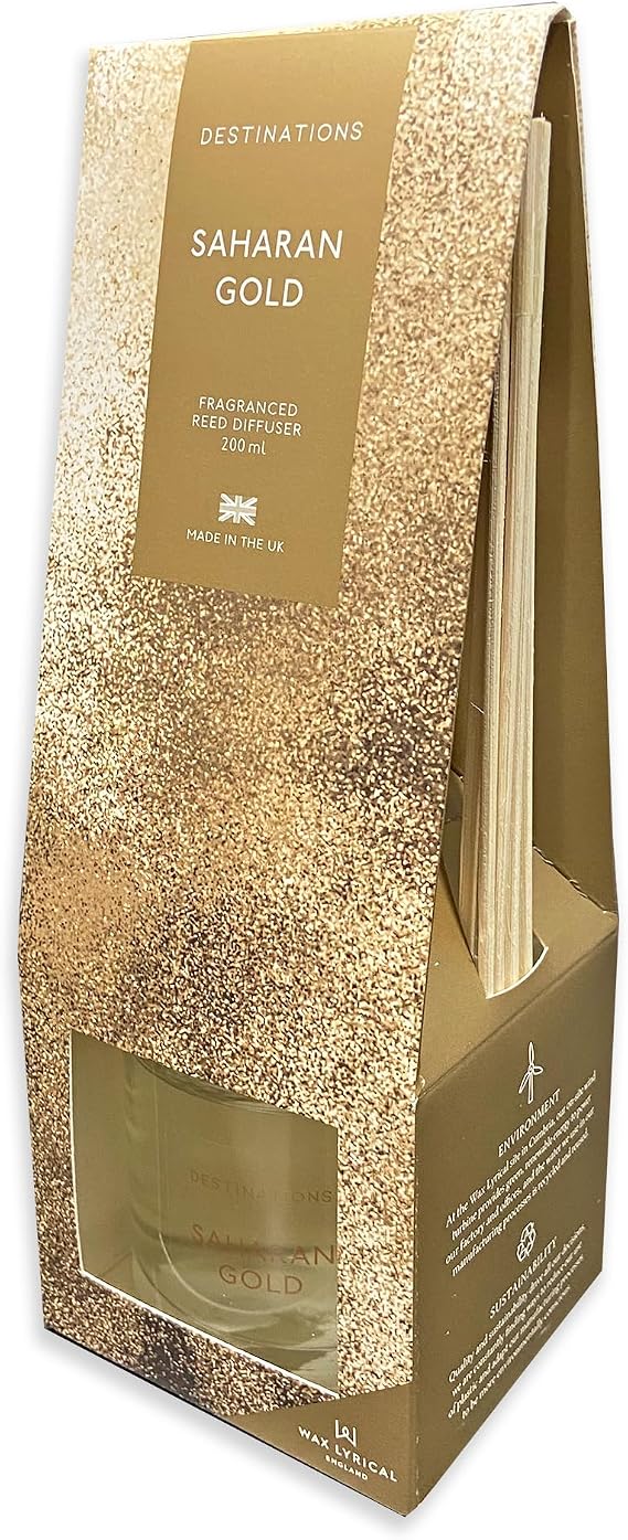 WAX LYRICAL Scented Reed Diffuser Gold, Frankincense & Myrrh 200ml