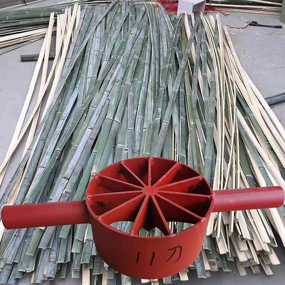 Bamboo Splitter Cutter Evenly Cuts Bamboo 3-26 Cut Not Cast Iron Not Easy To Break Working Inner Diameter 15.5cm/6in Alloy Steel Splitter (11Cut)