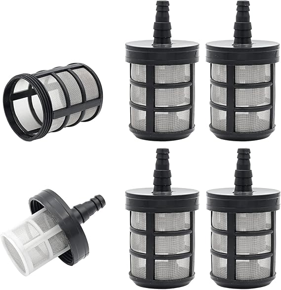 Double Layers 60 Mesh Stainless Steel Household Hose Filter,4-Pack