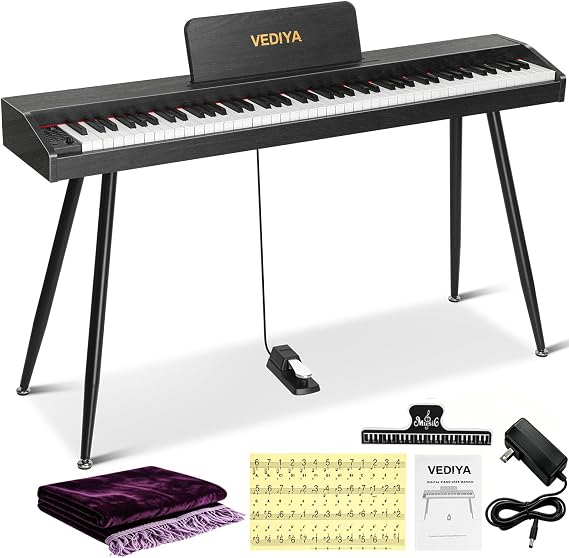 Digital Piano Keyboard 88 Key Semi-Weighted Full Size Electric Piano