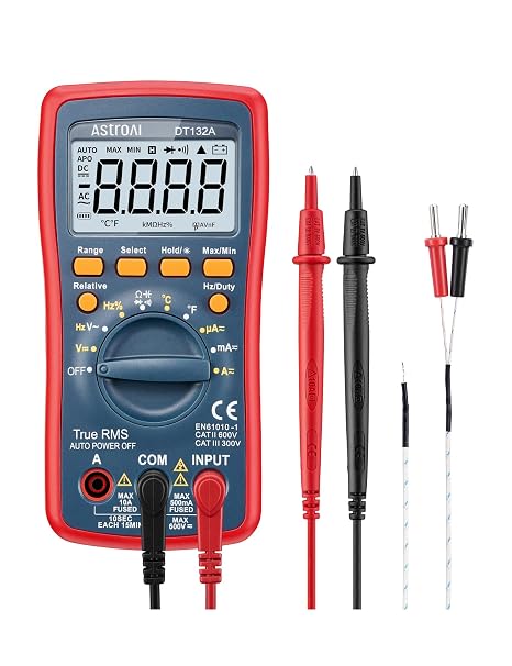 AstroAI Digital Multimeter TRMS 4000 Counts(Auto Ranging and Manual)