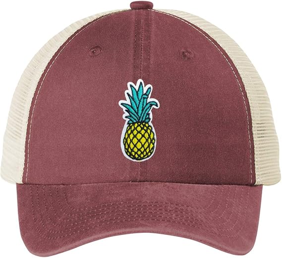 Buy Cool Shirts Pineapple Patch Beach Wash Mesh-Back Hat Cap