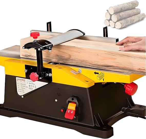 Benchtop Planer Thicknesser,Portable Electric Jointers Woodworking Planer,for Small Pieces of Woodworking Furniture Production Planer