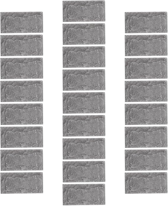 CIMAXIC 25pcs Miniature Bricks - Scale Model Grey Bricks Model - Decorative Stone Wall for Sand Table Micro Landscape DIY Accessories