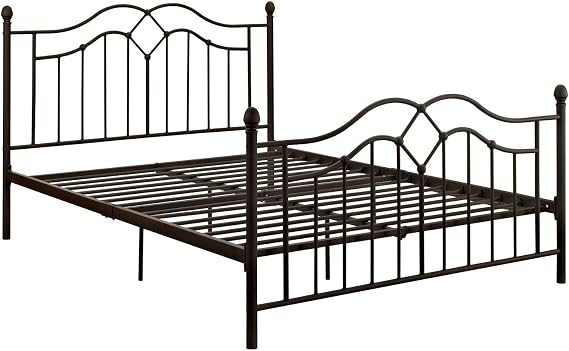 DHP Tokyo Bronze Metal Bed Frame with Signature Sleep Memoir 10-Inch Mattress, Queen Size Set