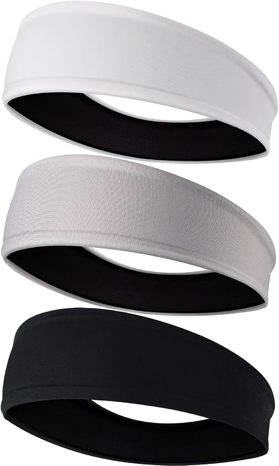 EasYoung Men's Headbands, Sweat Wicking Men's Headbands, Mens Sport Headbands for Running or Fitness, Non-Slip, Breathable