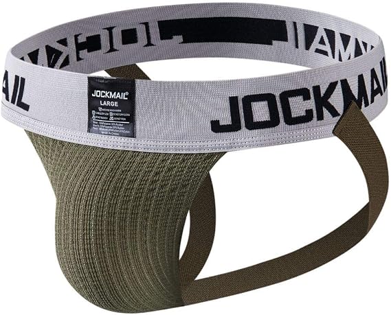 JOCKMAIL Mens Jockstrap Athletic Supporter Underwear Mens Sport Jock Strap Brief