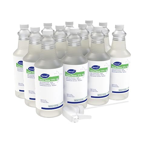 Diversey Good Sense RTU Odor Counteractant, Green Apple, 32 oz, 12 Pack