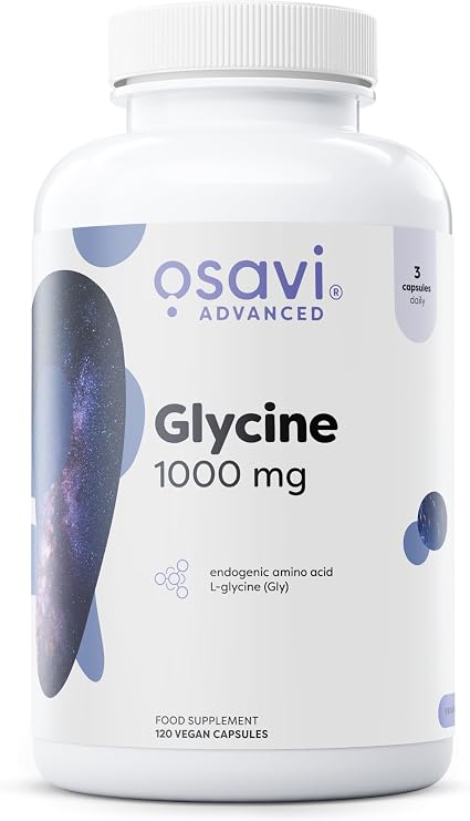 Osavi Glycine 1000mg – 120 Vegan Capsules | High–Potency Glycine for Cognitive & Sleep Support