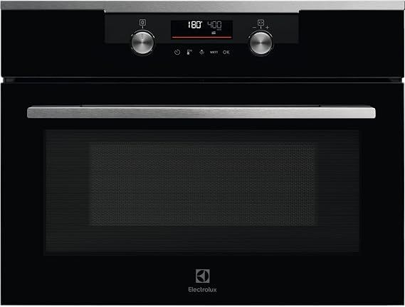 Electrolux CKM806CX Compact Electric Oven, 42 L, Microwave Function, Power 1000W, Grill 1900W, 23 Functions, Fast Heating, TFT Display, 800 Series, Black, Made in EU