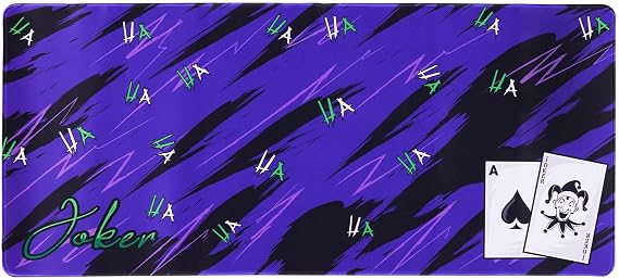 Joker Graffiti Desk Mat | Large Extended Gaming Mouse Pad | Anti-Slip Base | 35.4 x 15.7 Inches | PC Gaming Accessories | Premium Stitched Edges | Royal Flush Gaming