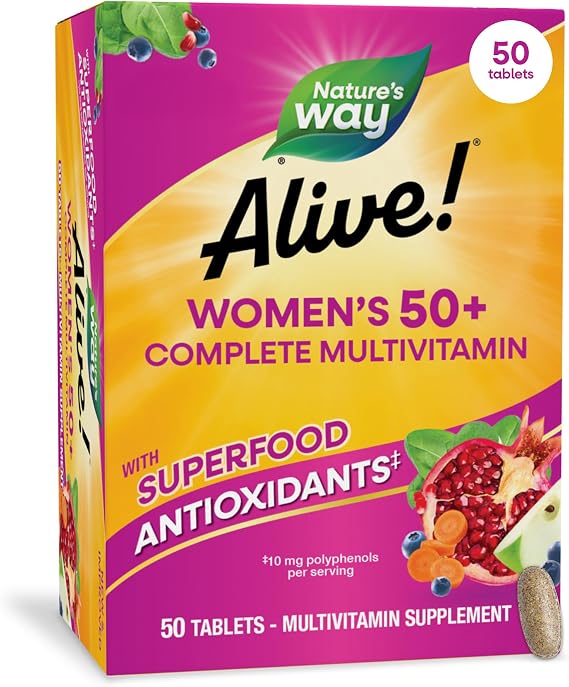 Nature's Way Alive! Womens 50 Plus Complete Multivitamin Tablets, 50 ct