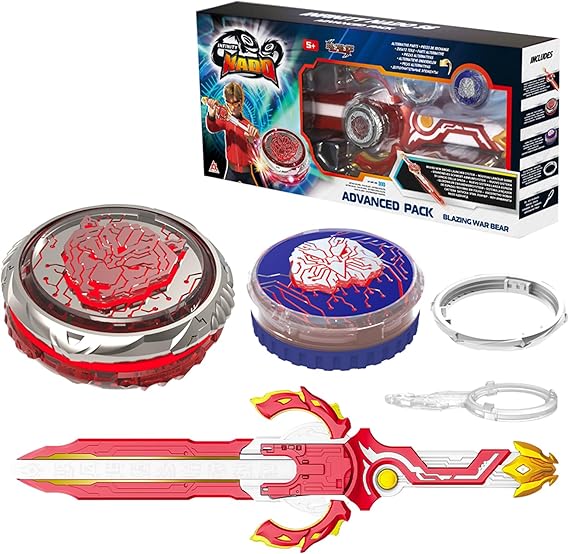 INFINITY NADO Sword Launcher - Luminous Spinning Top + Center Bear 5+