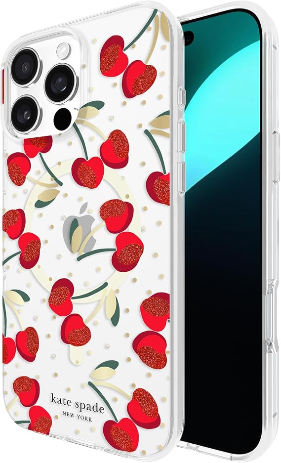 Kate Spade New York iPhone 16 Pro Max Case - Cherry Dot Gems