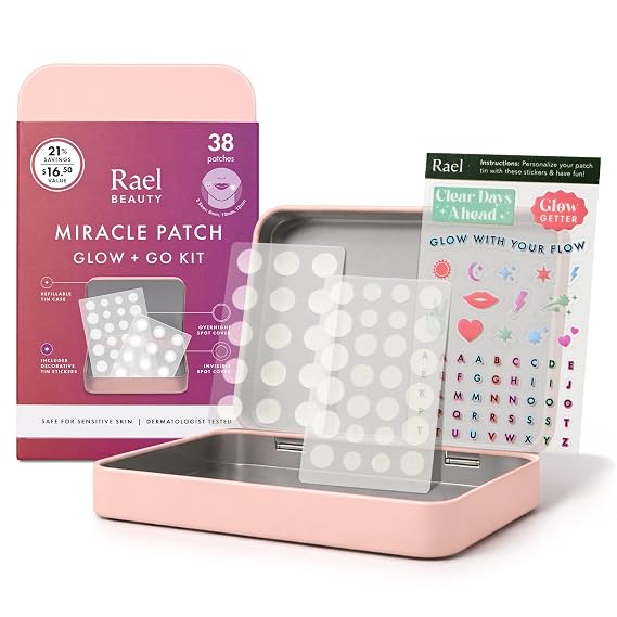 Rael Miracle Patch Kit - Invisible and Overnight Spot Cover & Case (33 Ct)