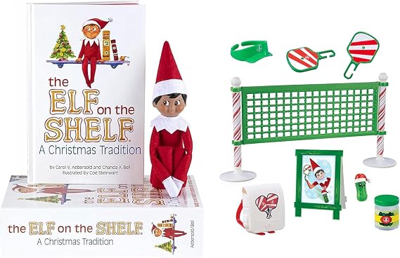 The Elf on the Shelf - Boy with Brown Eyes with NEW! Polar PropsTM Pickleball Play Pack