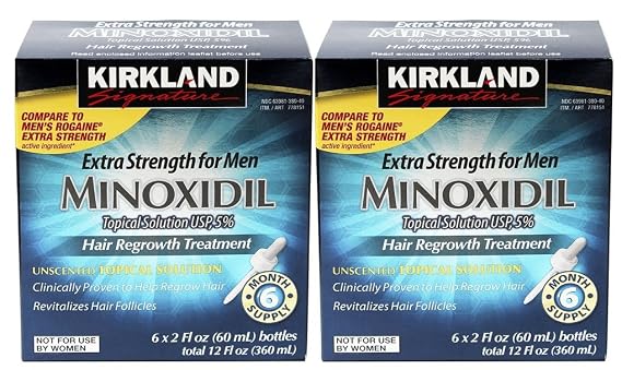 12-Month Kirkland Extra Strength Minoxidil Topical Solution USP 5% Hair Regrowth
