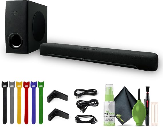 Yamaha SR-C30A 90W 2.1-Channel Soundbar System + Cleaning kit + Reusable Fastener Straps