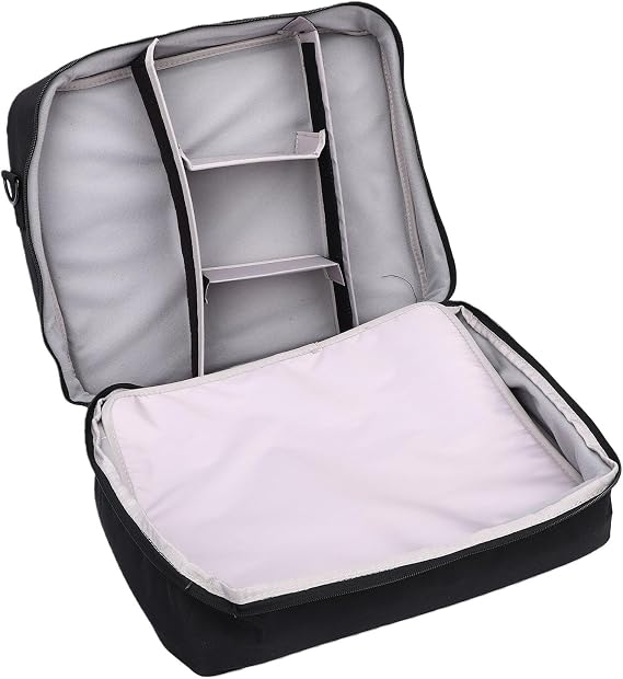 Udio Mixer Case DJ Controller Bag with Padded Foam and Adjustable Dividers for Travel and Storage - 15.5x12.99x15.75in Polyester