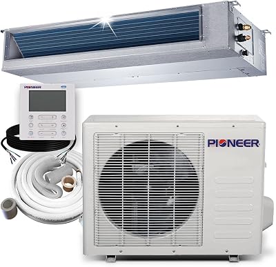 Pioneer Air Conditioner RYB-22 Ceiling Concealed Slim Ductable Inverter Mini Split Heat Pump, 9000 BTU-208230V