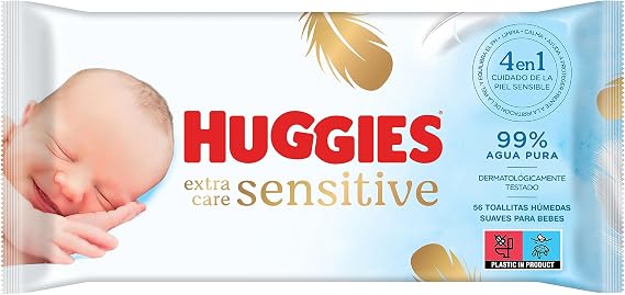 Huggies Pure ‘Extra Care' Baby Wipes, 56 Wipes
