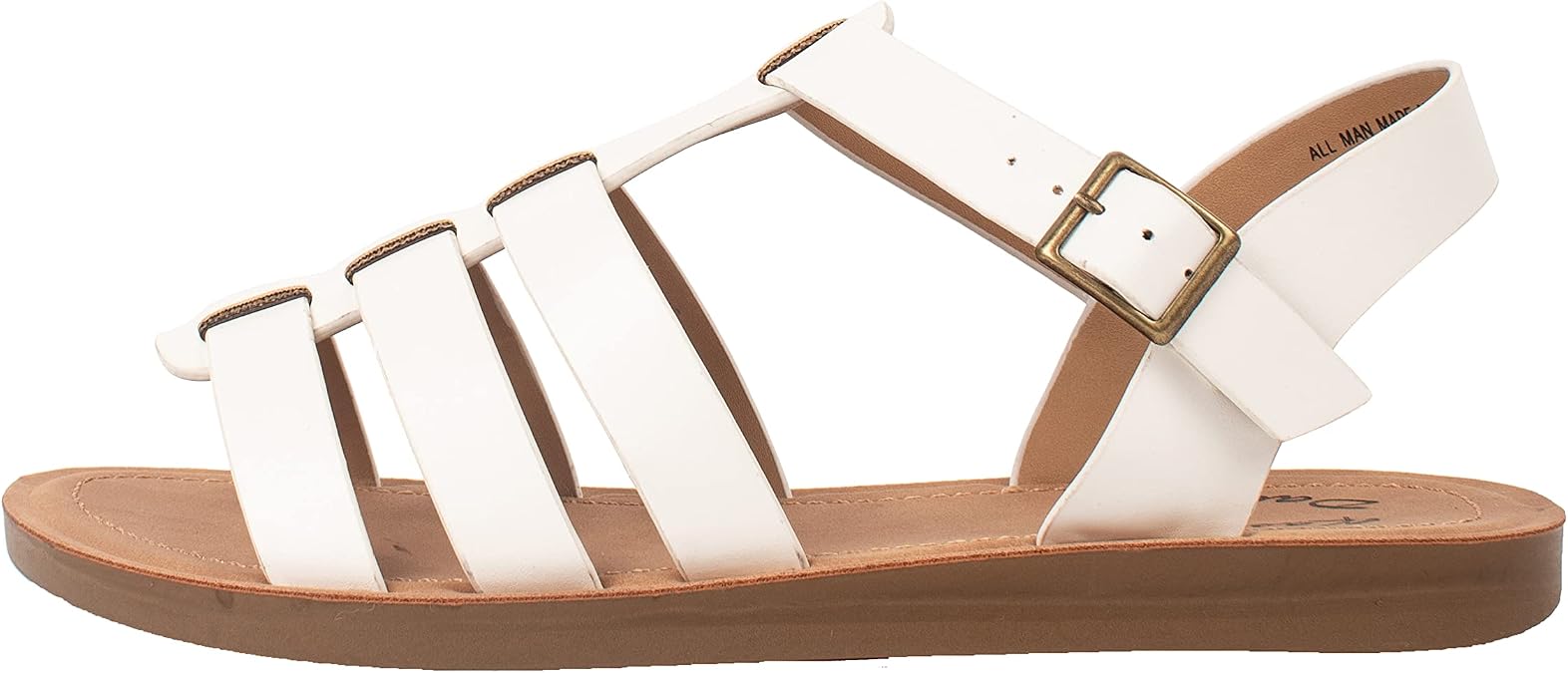 JAZMINE Women's Gladiator Ankle Strap Flat Sandal JAZMINE