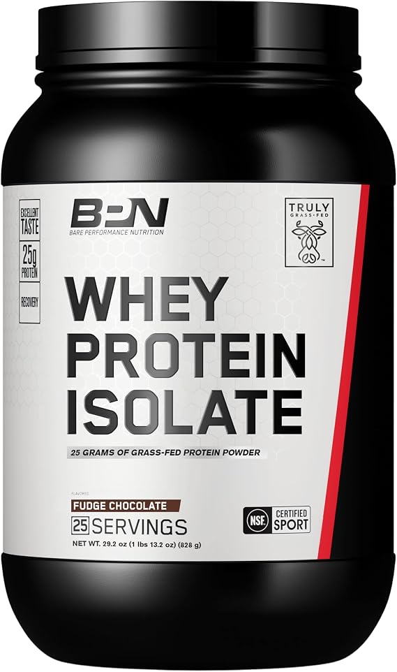 BPN Whey Protein Isolate, Grass-Fed, Fudge Chocolate, 25 Servings
