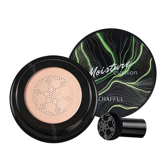 Mushroom Head Air Cushion CC Cream BB Cream Mushroom Head Foundation, Matte Concealer Moisturizing Long Lasting Cushion Foundation (A:Natural, standard)